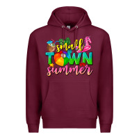 Burgundy small town summer tbw Premium Hoodie - texasbilliewilder