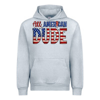 Heather Grey all american dude Urban Hoodie - Zillion Design Studio