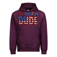 Mauve Wine all american dude Urban Hoodie - Zillion Design Studio