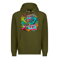 Army Green 90's country cassette tapes Premium Hoodie - Zillion Design Studio