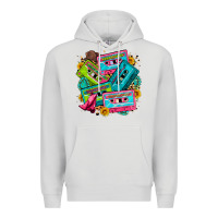 Dove Grey 90's country cassette tapes Premium Hoodie - Zillion Design Studio