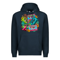 Navy 90's country cassette tapes Premium Hoodie - Zillion Design Studio