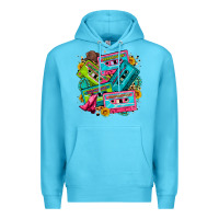 Ocean Blue 90's country cassette tapes Premium Hoodie - Zillion Design Studio