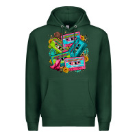 Sports Green 90's country cassette tapes Premium Hoodie - Zillion Design Studio