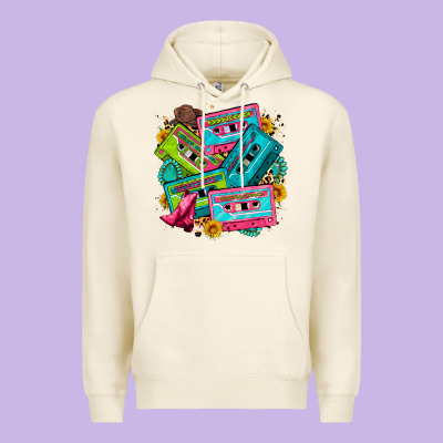 90's Country Cassette Tapes Premium Hoodie Designed By Zillion Design Studio