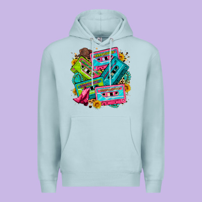 90's Country Cassette Tapes Premium Hoodie Designed By Zillion Design Studio