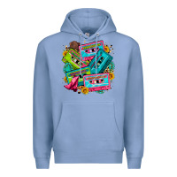 Colony Blue 90's country cassette tapes Premium Hoodie - Zillion Design Studio