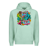Seafoam 90's country cassette tapes Premium Hoodie - Zillion Design Studio