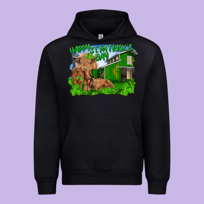 Happy St. Patrick's Day Cattle And Calfs Urban Hoodie Designed By Ranaportraitstore