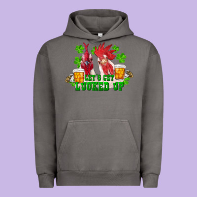 St. Patrick's Day Roosters Let's Get Lucked Up Urban Hoodie Designed By Ranaportraitstore