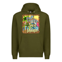 Army Green salt water and sunshine Premium Hoodie - texasbilliewilder