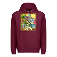 Burgundy salt water and sunshine Premium Hoodie - texasbilliewilder