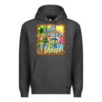 Charcoal Heather salt water and sunshine Premium Hoodie - texasbilliewilder