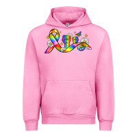 Fuchsia Pink pride ribbon Urban Hoodie - Zillion Design Studio