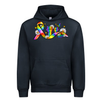 Navy pride ribbon Urban Hoodie - Zillion Design Studio