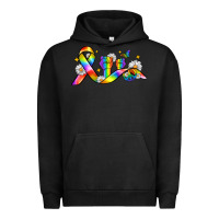 Pigment Black pride ribbon Urban Hoodie - Zillion Design Studio