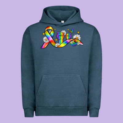 Pride Ribbon Urban Hoodie Designed By Zillion Design Studio