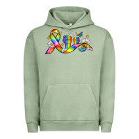 Pigment Oil Green pride ribbon Urban Hoodie - Zillion Design Studio
