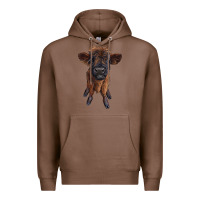 Chestnut highland cow calf Premium Hoodie - RanaPortraitStore