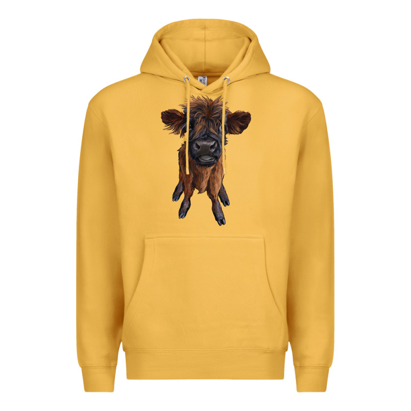 Highland Cow Calf Premium Hoodie by RanaPortraitStore | Teevron