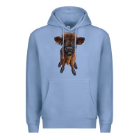 Colony Blue highland cow calf Premium Hoodie - RanaPortraitStore