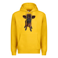 Lemon highland cow calf Premium Hoodie - RanaPortraitStore