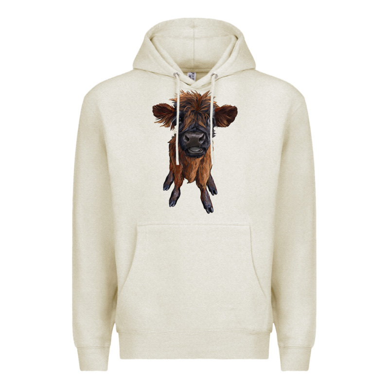Highland Cow Calf Premium Hoodie by RanaPortraitStore | Teevron