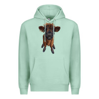 Seafoam highland cow calf Premium Hoodie - RanaPortraitStore