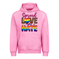 Fuchsia Pink spread love not hate Urban Hoodie - Zillion Design Studio