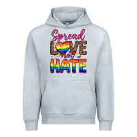 Heather Grey spread love not hate Urban Hoodie - Zillion Design Studio