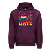 Mauve Wine spread love not hate Urban Hoodie - Zillion Design Studio