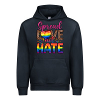 Navy spread love not hate Urban Hoodie - Zillion Design Studio