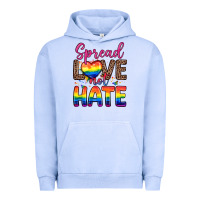 Pigment Grape Ice spread love not hate Urban Hoodie - Zillion Design Studio