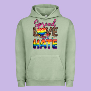 Spread Love Not Hate Urban Hoodie Designed By Zillion Design Studio