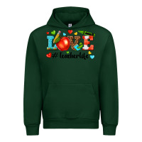 Forest Green love teacher life Urban Hoodie - texasbilliewilder
