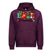 Mauve Wine love teacher life Urban Hoodie - texasbilliewilder