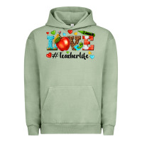 Pigment Oil Green love teacher life Urban Hoodie - texasbilliewilder