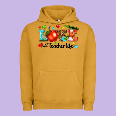 Love Teacher Life Urban Hoodie Designed By Texasbilliewilder
