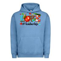 Pigment Pebble Blue love teacher life Urban Hoodie - texasbilliewilder