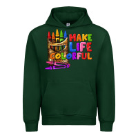 Forest Green make life colorful Urban Hoodie - texasbilliewilder