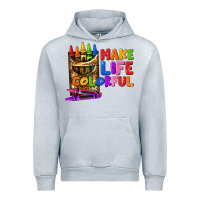 Heather Grey make life colorful Urban Hoodie - texasbilliewilder