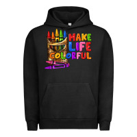 Pigment Black make life colorful Urban Hoodie - texasbilliewilder