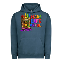 Pigment Midnight Navy make life colorful Urban Hoodie - texasbilliewilder