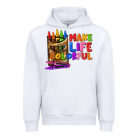 White make life colorful Urban Hoodie - texasbilliewilder