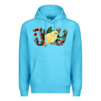 Ocean Blue christmas joy chick Premium Hoodie - RanaPortraitStore