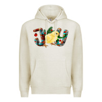 Oatmeal Heather christmas joy chick Premium Hoodie - RanaPortraitStore