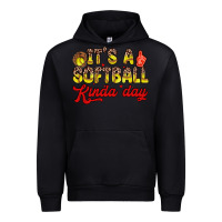 Black it s a softball kinda day Urban Hoodie - Zillion Design Studio