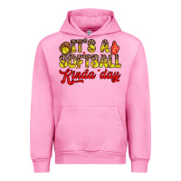 Fuchsia Pink it s a softball kinda day Urban Hoodie - Zillion Design Studio