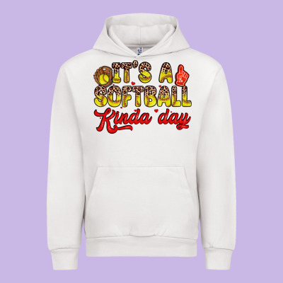 It S A Softball Kinda Day Urban Hoodie Designed By Zillion Design Studio