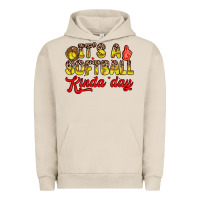 Pigment French Oak it s a softball kinda day Urban Hoodie - Zillion Design Studio